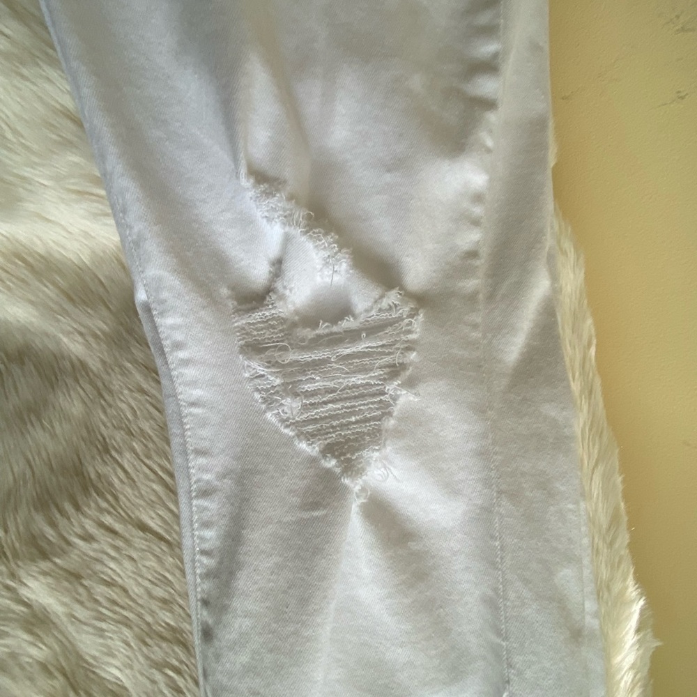 Paige Verdugo Ultra Skinny In Optic White Destructed Size 32 - Picture 5 of 12